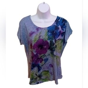 Blue and Purple Graphic Short Sleeve Tee